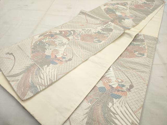 平和屋着物◎六通柄袋帯 唐織 鳳凰花文 正絹 逸品 AAAV3045sg