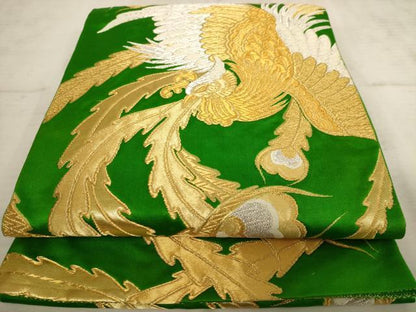 平和屋着物◎六通柄袋帯 唐織 鳳凰文 金銀糸 正絹 逸品 AAAV3131dt