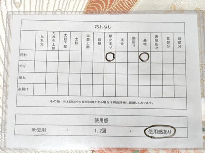 平和屋着物◎六通柄袋帯 唐織 流水花文 金銀糸 正絹 逸品 AAAV3133dt