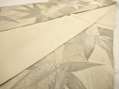 平和屋着物◎六通柄袋帯　松　金銀糸　正絹　逸品　AAAV3193dt
