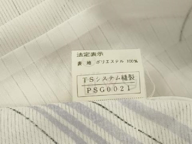 平和屋着物＊夏物 小紋 絽 幾何学文様 洗える着物 AAAV3527sx