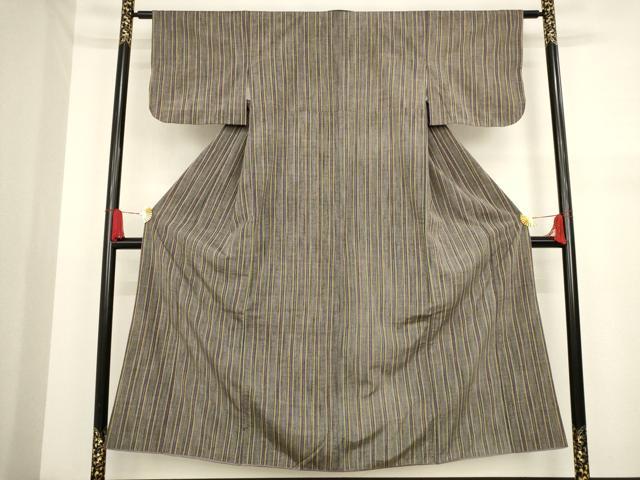 平和屋着物■上質な紬　間道　正絹　逸品　AAAV4217ma