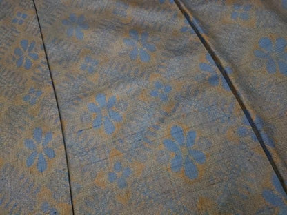 平和屋着物■上質な紬　花菱文　正絹　逸品　AAAV4609fw