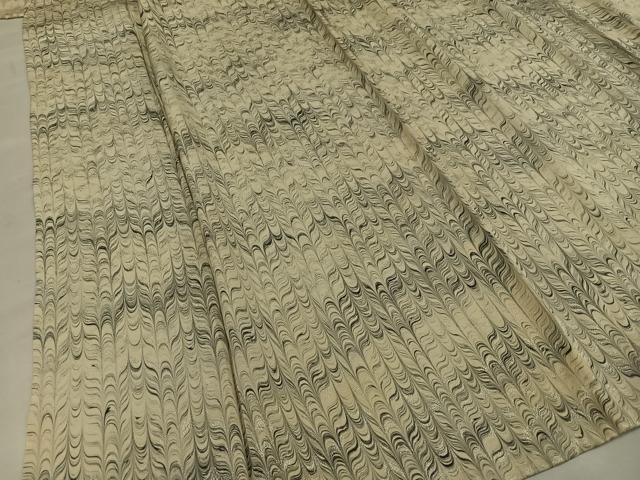 平和屋着物▽上質な小紋 単衣 幾何学文 正絹 逸品 AAAV4925mf