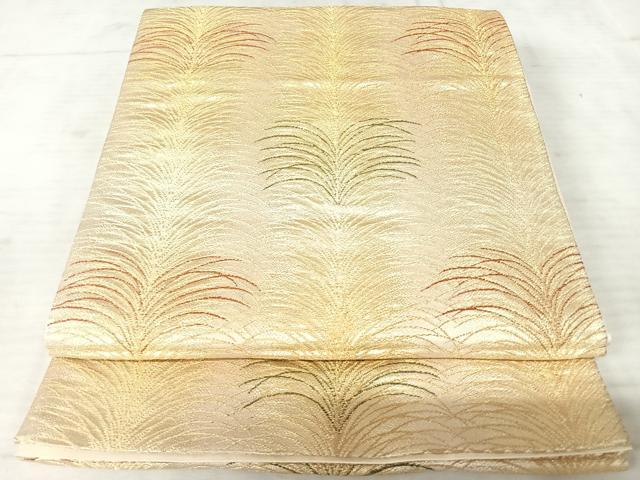 平和屋着物◎六通柄袋帯 松文 金糸 正絹 逸品 AAAV5472yx