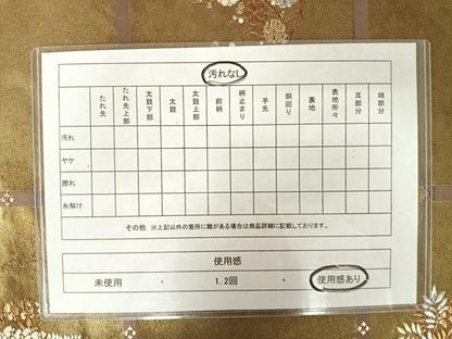 平和屋着物◎六通柄袋帯　唐織　枝花文　金銀糸　正絹　逸品　AAAV5578yx