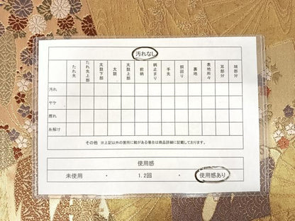 平和屋着物◎六通柄袋帯 唐織 小袖文様 金糸 正絹 逸品 AAAV5588yx