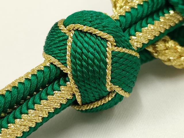 平和屋着物●和装小物 振袖用帯締め 装飾 ちりめん細工 あわじ玉 金糸 撚り房 逸品 未使用 AAAV5844ay