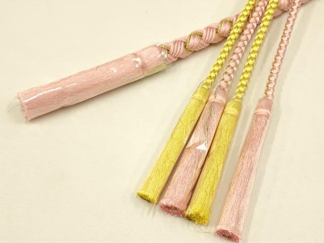平和屋着物●和装小物 振袖用帯締め 装飾 パール あわじ玉 金糸 逸品 未使用 AAAV5888ay
