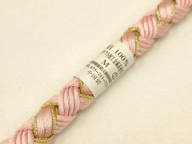 平和屋着物●和装小物 振袖用帯締め 装飾 パール あわじ玉 金糸 逸品 未使用 AAAV5888ay