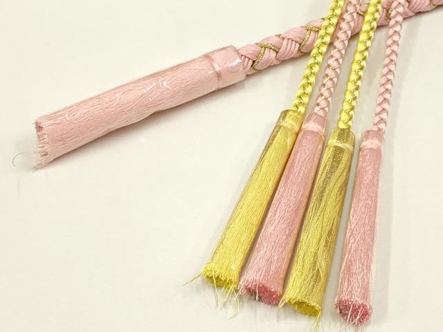 平和屋着物●和装小物　振袖用帯締め　装飾　パール　あわじ玉　金糸　逸品　未使用　AAAV5892ay