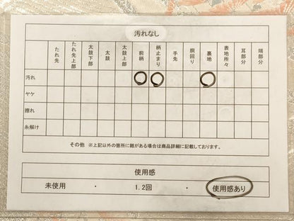 平和屋着物◎六通柄袋帯 唐織 裏菊 銀糸 正絹 逸品 AAAV6594dt