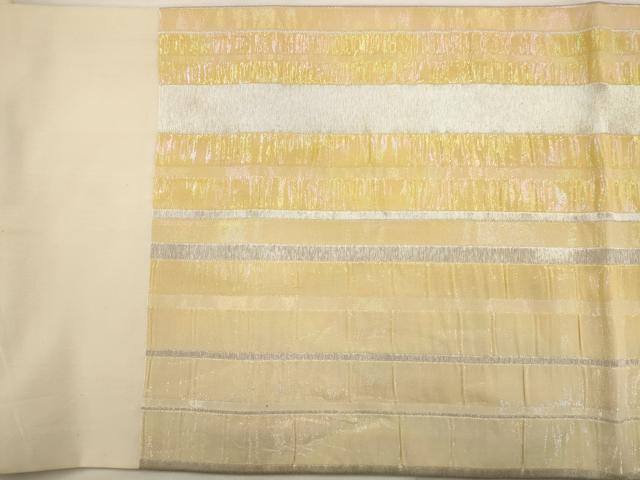 平和屋着物◎六通柄　京袋帯　額縁仕立て　間道　銀糸　正絹　逸品　AAAV6604dt