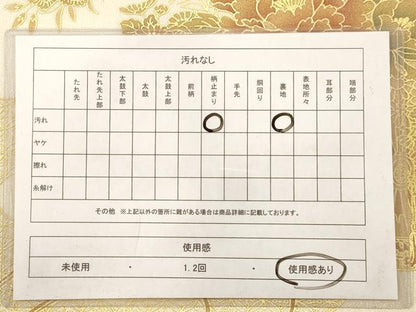 平和屋着物◎綴れ　太鼓柄袋帯　花車文　金彩　銀通し地　正絹　逸品　AAAV6622dt