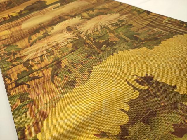平和屋着物◎西陣 六通柄袋帯 菊 正絹 逸品 AAAV6634dt
