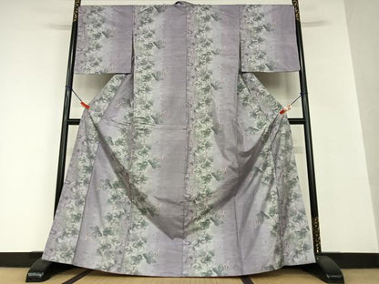 平和屋着物●都喜ヱ門 本場大島紬 9マルキ 総絣 葡萄蔦の葉文 藤絹織物謹製 正絹 逸品 AAAV7021zg