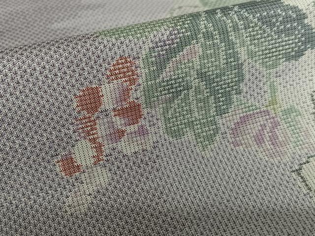 平和屋着物●都喜ヱ門 本場大島紬 9マルキ 総絣 葡萄蔦の葉文 藤絹織物謹製 正絹 逸品 AAAV7021zg