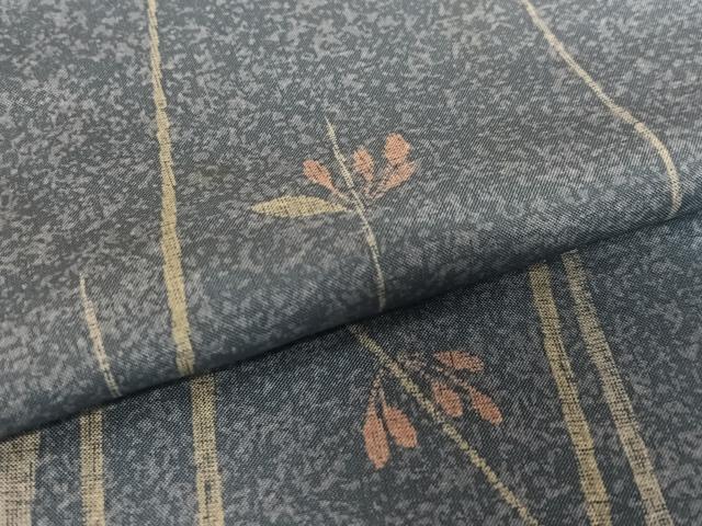 平和屋着物●本場染大島紬 訪問着 草花文 正絹 逸品 AAAV7029zg