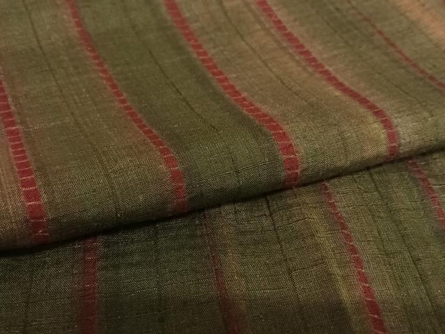 平和屋着物●上質な紬 絞り 縞 正絹 逸品 AAAV7031zg
