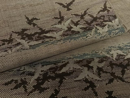 平和屋着物●本場大島紬 泥染め 9マルキ 飛鳥文 正絹 逸品 AAAV7042zg