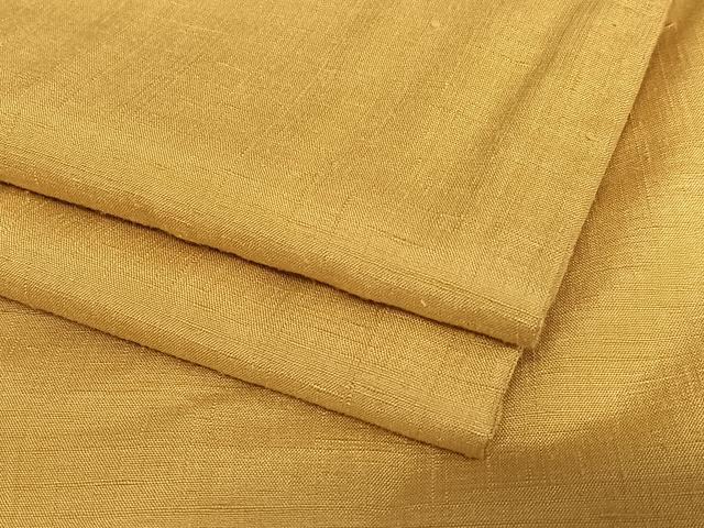 平和屋着物●上質な紬 色無地 狐色 正絹 逸品 AAAV7054zg