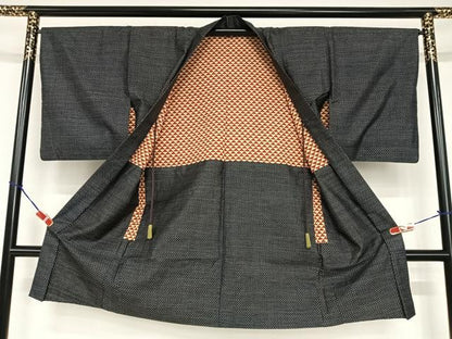 平和屋着物●本場大島紬　アンサンブル　格子　正絹　逸品　AAAV7057zg