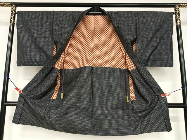 平和屋着物●本場大島紬　アンサンブル　格子　正絹　逸品　AAAV7057zg