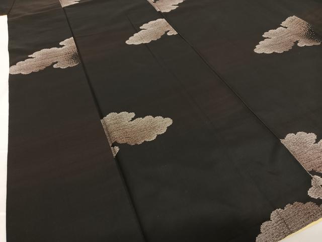 平和屋着物●本場大島紬　泥染め　9マルキ　雲重ね文　正絹　逸品　AAAV7061zg