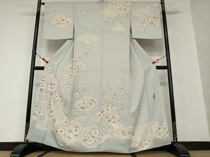 平和屋着物●英王室献上友禅作家　木下勝功　訪問着　辻が花　手描き　正絹　逸品　AAAV7069zg