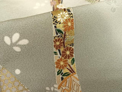 平和屋着物●訪問着 駒刺繍 短冊花文 暈し染め 金彩 正絹 逸品 AAAV7075zg