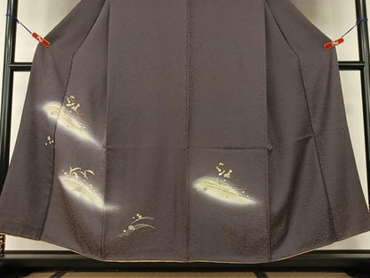 平和屋着物●訪問着　駒刺繍　立波文　瓢箪　暈し染め　金銀彩　正絹　逸品　AAAV7078zg