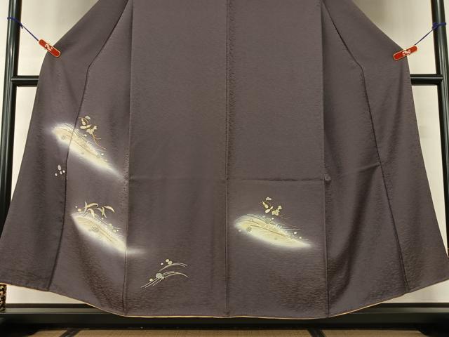 平和屋着物●訪問着　駒刺繍　立波文　瓢箪　暈し染め　金銀彩　正絹　逸品　AAAV7078zg