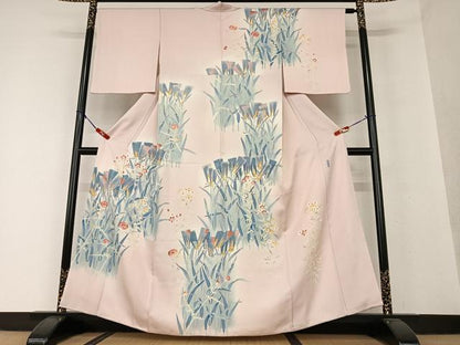 平和屋着物●本加賀友禅作家 押田正義 訪問着 草花文 暈し染め 正絹 逸品 AAAV7080zg