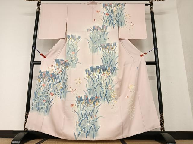 平和屋着物●本加賀友禅作家 押田正義 訪問着 草花文 暈し染め 正絹 逸品 AAAV7080zg