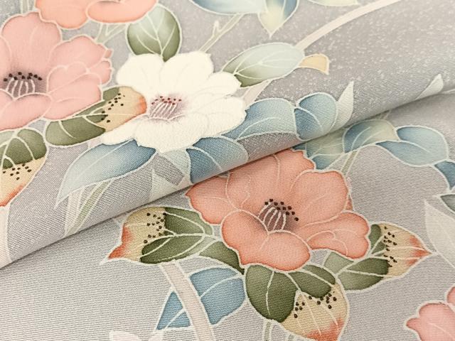 平和屋着物●訪問着 友禅 草花文 暈し染め 正絹 逸品 AAAV7086zg