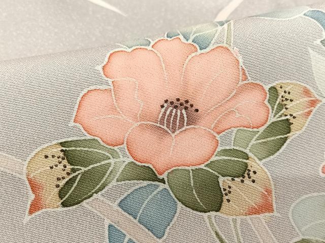 平和屋着物●訪問着 友禅 草花文 暈し染め 正絹 逸品 AAAV7086zg