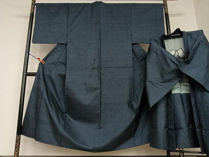 平和屋着物●男性 本場大島紬 アンサンブル 100亀甲 総詰 正絹 逸品 AAAV7126zg