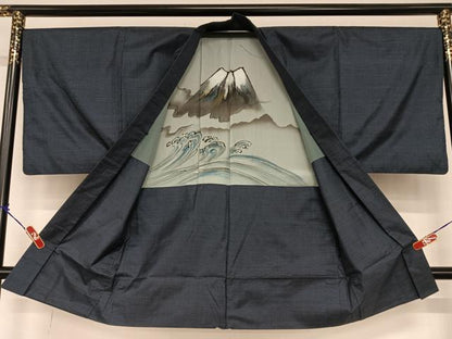 平和屋着物●男性 本場大島紬 アンサンブル 100亀甲 総詰 正絹 逸品 AAAV7126zg