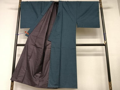 平和屋着物●男性　紬　アンサンブル　亀甲文様　正絹　逸品　未使用　AAAV7127zg