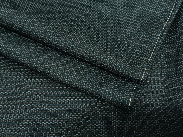 平和屋着物●男性　紬　アンサンブル　亀甲文様　正絹　逸品　未使用　AAAV7127zg