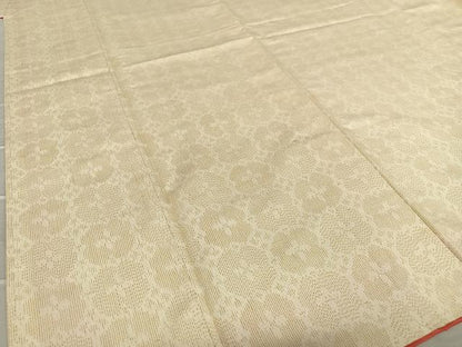平和屋着物●上質な紬 舞花文 正絹 逸品 未使用 AAAV7136zg