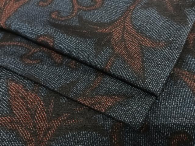 平和屋着物●結城紬 唐草文 正絹 逸品 AAAV7141zg
