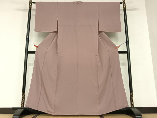 平和屋着物●上質な色無地 浅蘇芳色 正絹 逸品 未使用 AAAV7160zg