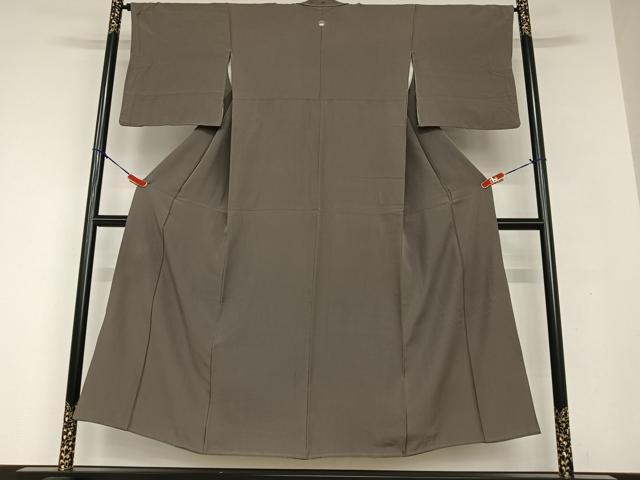 平和屋着物●上質な色無地 生壁色 正絹 逸品 AAAV7170zg