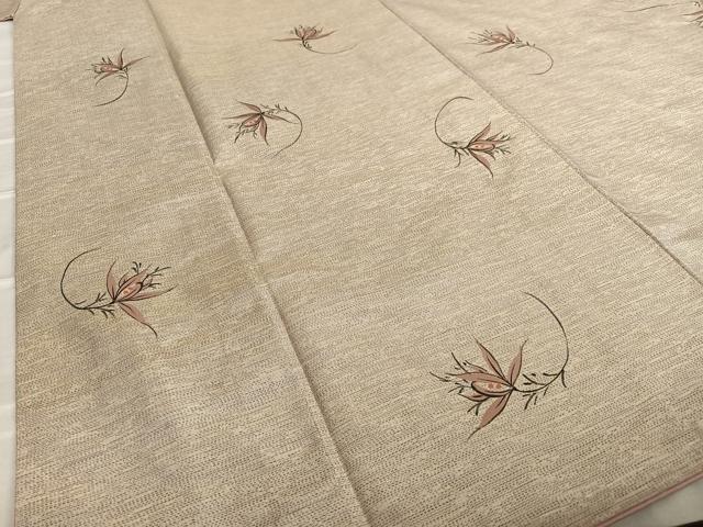 平和屋着物●本場大島紬 作家物 手描き 草花文 正絹 逸品 未使用 AAAV7174zg