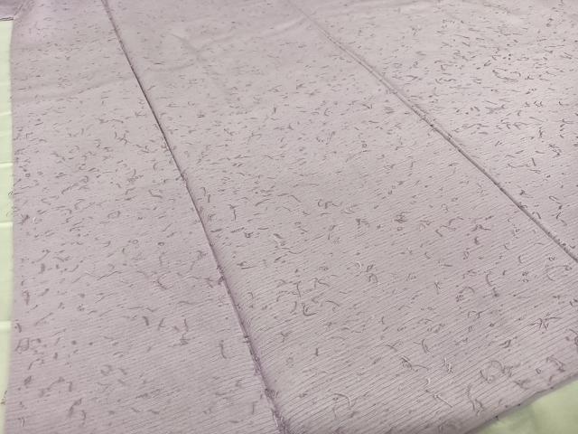 平和屋着物●髭紬 色無地 浅紫色 正絹 逸品 AAAV7179zg