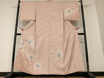 平和屋着物●訪問着　友禅　舞花吉祥文　正絹　逸品　AAAV7183zg