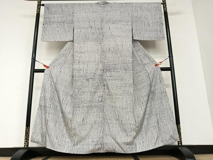 平和屋着物●本場大島紬 大島しぼり 縞 正絹 逸品 AAAV7217zg