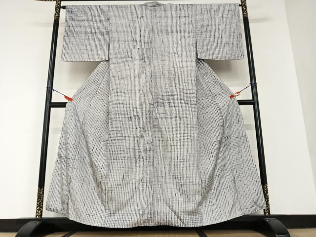 平和屋着物●本場大島紬 大島しぼり 縞 正絹 逸品 AAAV7217zg