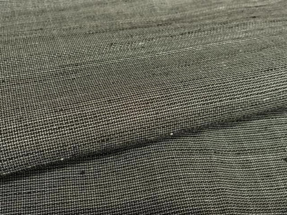 平和屋着物●青山みとも　紬　網代文様　黒地　正絹　逸品　AAAV7221zg
